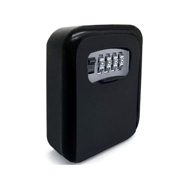 Details about / Outdoor 4 Digit Combination Wall Handle Mounted Key Safe Lock Box Black//Grey